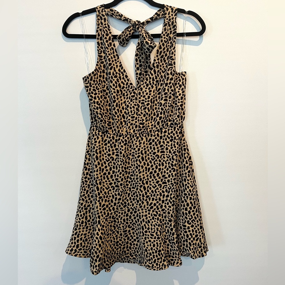 Trixxi leopard halter dress from Francesca’s New Size M